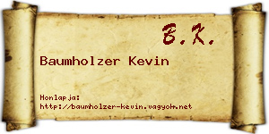 Baumholzer Kevin névjegykártya